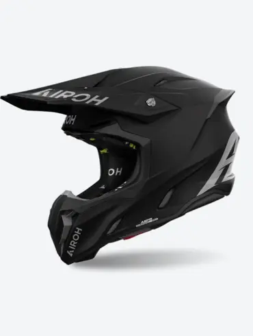 Airoh Twist 3 Color Motorradhelm in mattschwarz, Seitenansicht vor weißem Hintergrund