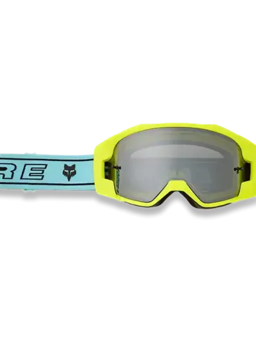 Vue Elevated Limited Edition Schutzbrille mit hellblauem Band und gelbem Rahmen für maximalen Schutz beim Motorsport