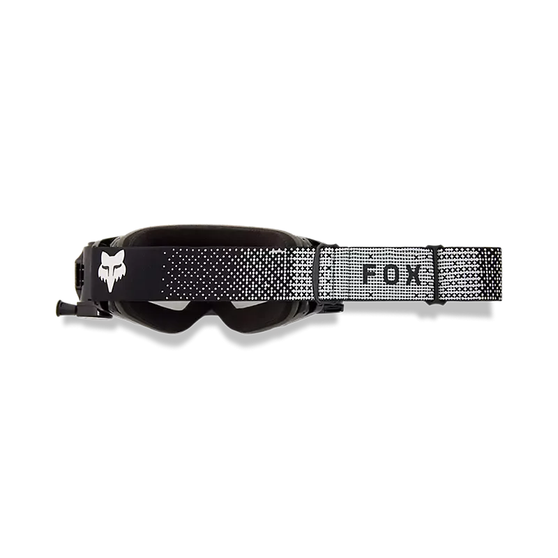 Fox Vue Goggle mit Roll-Off-System, schwarze Ausführung, seitliche Ansicht