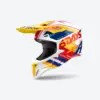 Airoh WRAAAP 6DAYS SPAIN 2024 Enduro-Helm in Weiß, Gelb, Rot und Blau mit prominenter 6DAYS Spanien-Aufschrift
