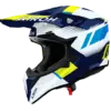 Airoh WRAAAP VISION Motocross-Helm blau gelb weiß Seitenansicht