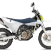 Seitenansicht der Husqvarna 701 Enduro 2026 mit charakteristischem Einzylinder-Motor und Offroad-Ausstattung.