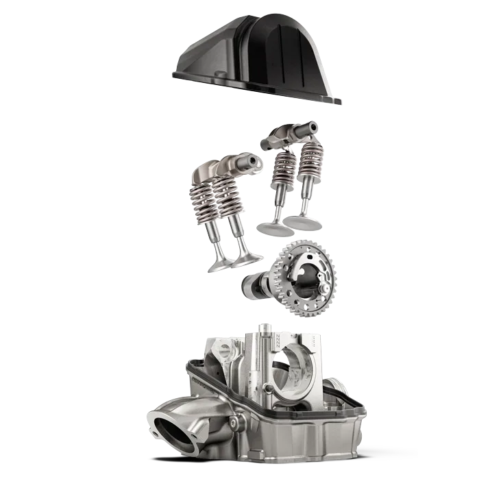 Explodierte Darstellung des Zylinderkopfs und Ventiltriebs der Husqvarna FC 450 2026