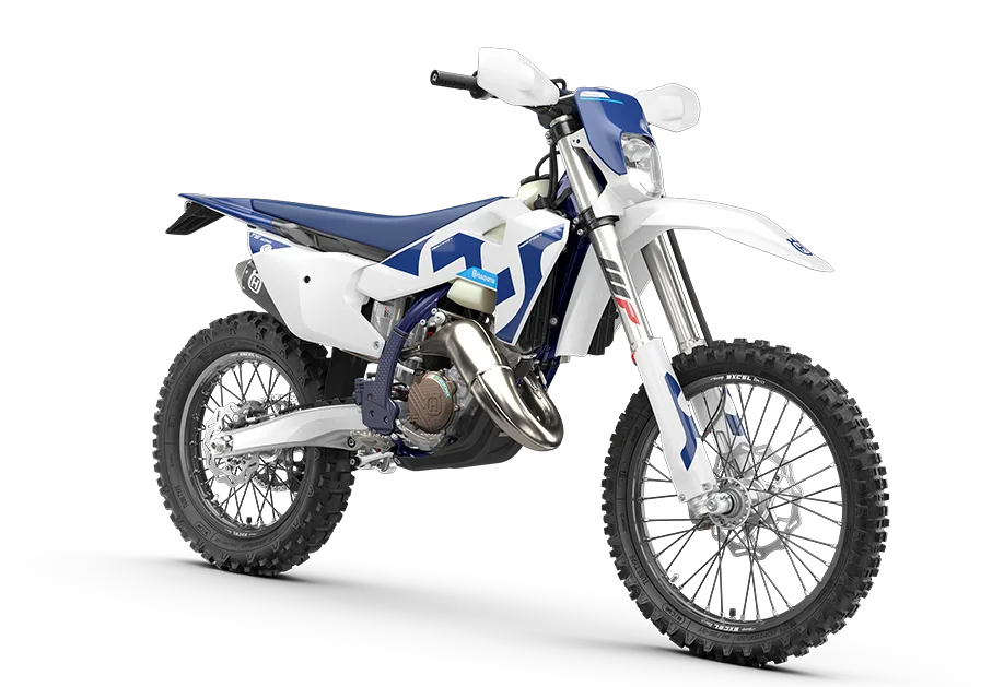 Husqvarna TE 125 2026 – sportliches Enduro-Motorrad mit moderner Technik und schlankem Design, Seitenansicht.