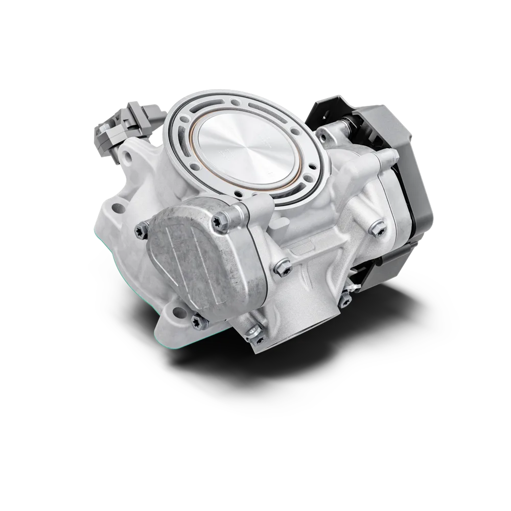 Nahaufnahme eines Husqvarna 250 cm³ Zweitaktmotors mit Throttle Body Injection für die TE 250 Heritage 2025