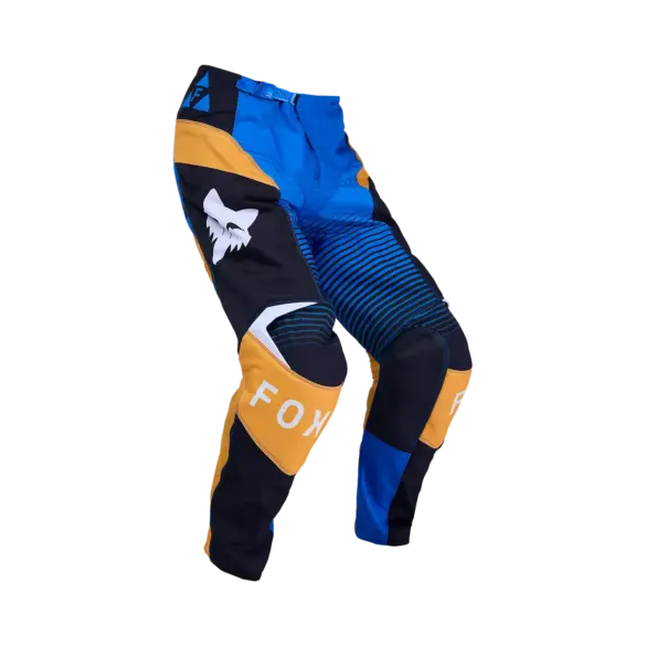 Produktfoto der FOX 180 Collect Motocross-Hose mit auffälligen Farben und Knieverstärkungen.