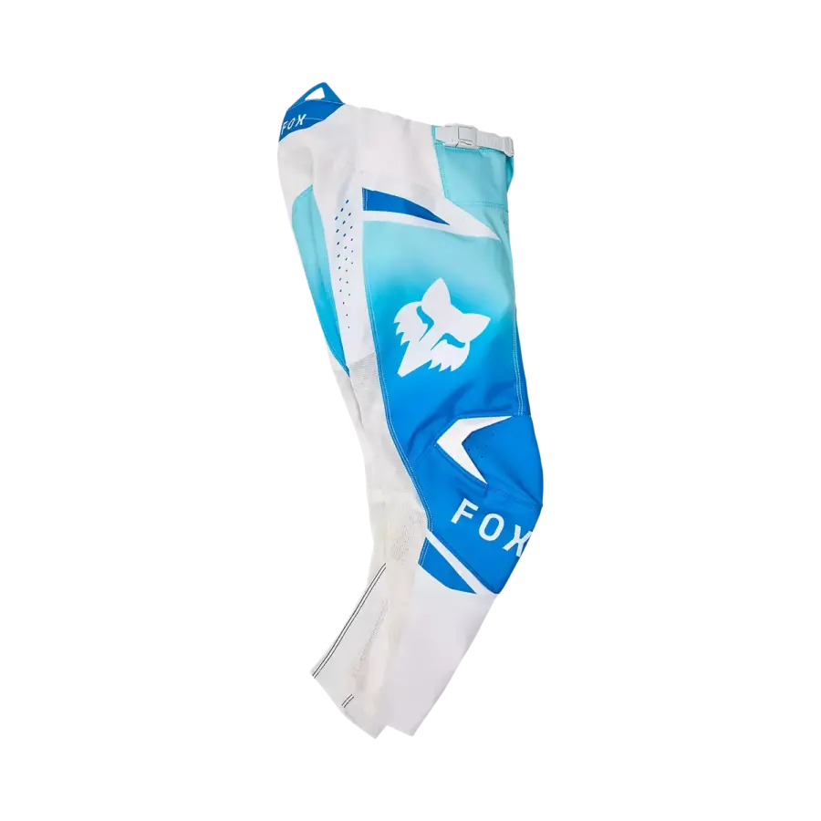 FOX 180 Shield Hose für Mädchen in Blau und Weiß, mit Leder an den Knien und auffälligem Logo-Design