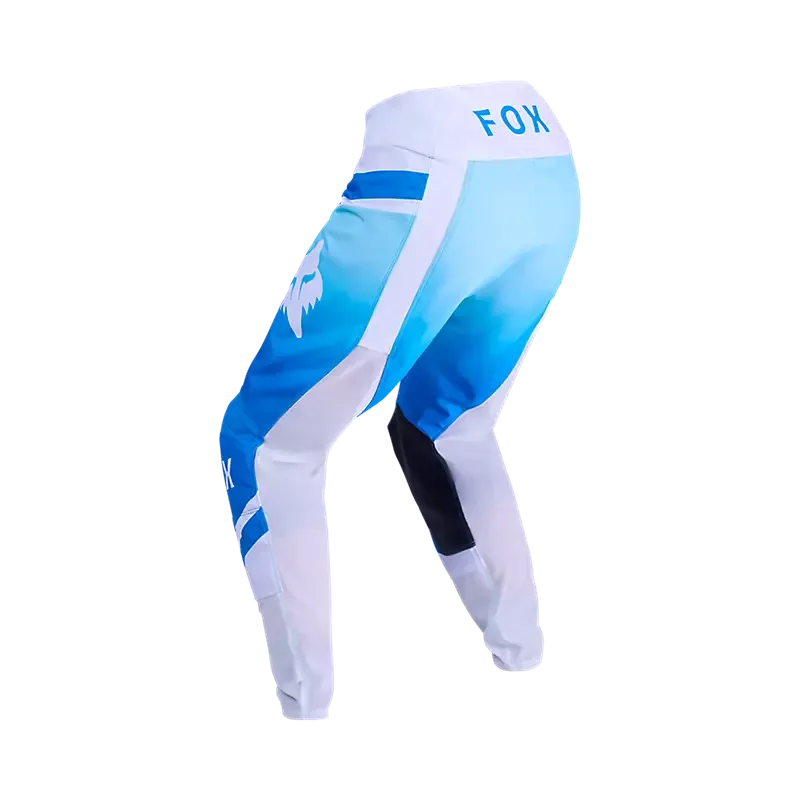 Rückansicht der 180 Shield Pants Frauen Motocross-Hose in Weiß-Blau von Fox Racing