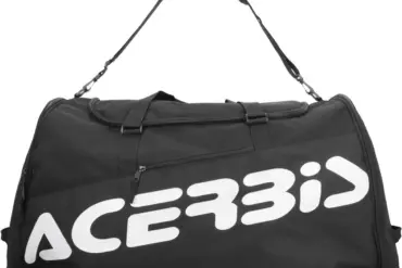 Schwarze Acerbis Cargo Equipment Bag mit großem Logo und Schultergurt