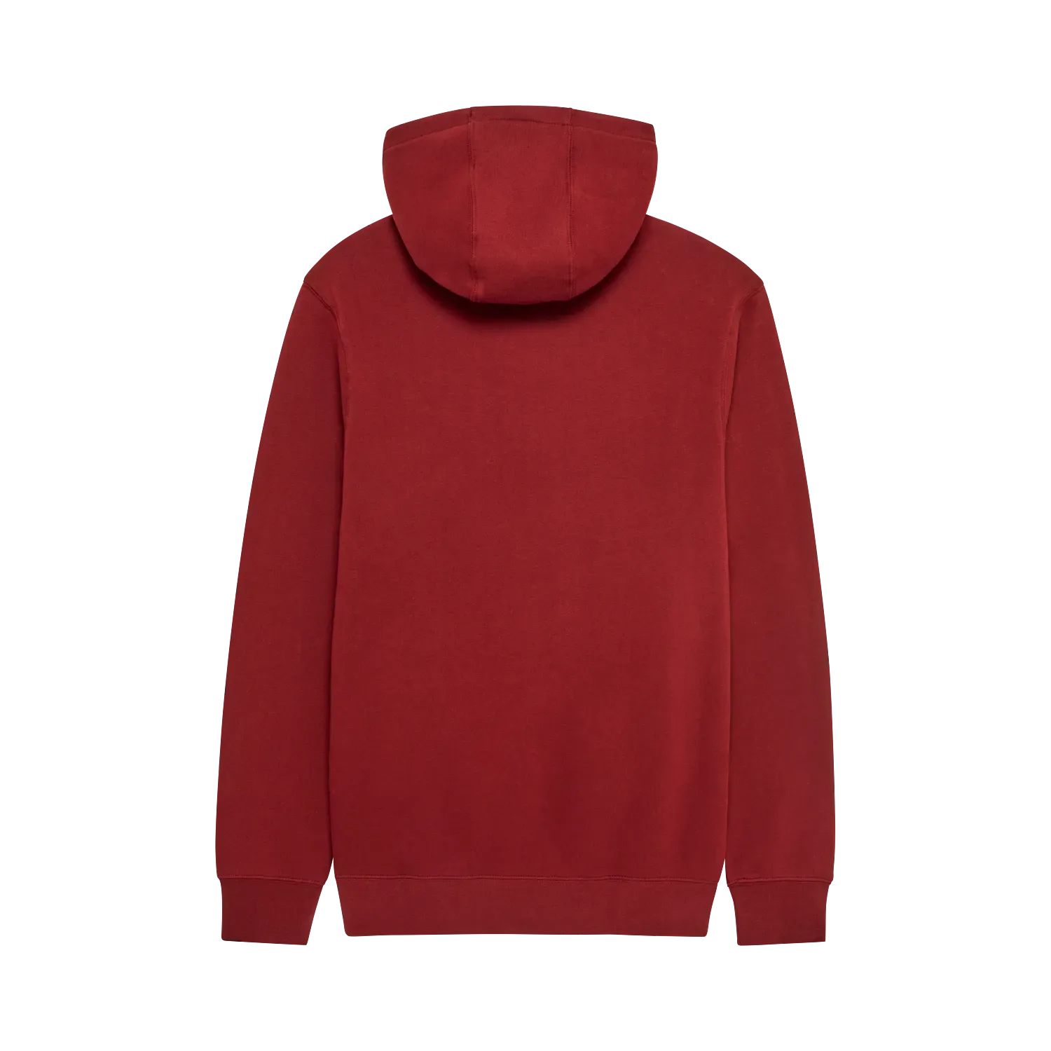 Rostbrauner Hoodie von hinten, ohne sichtbare Details oder Aufdrucke