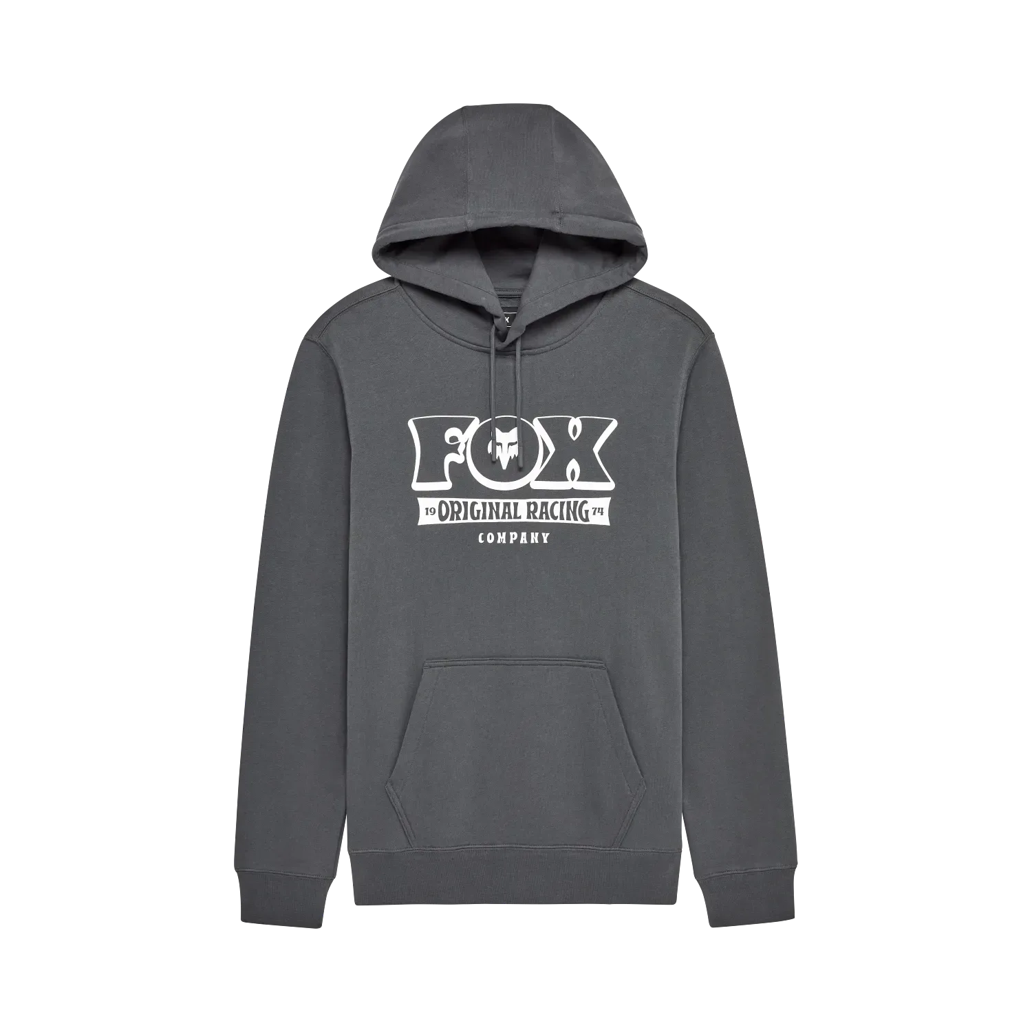 Fox Racing Banner Pullover Hoodie in rostbrauner Farbe mit Kängurutasche und Kapuze