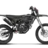 Seitenansicht der Beta RR 4T 125 T X Special Edition, einem modernen Enduro-Motorrad in Grau und Schwarz.