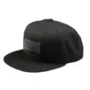 Schwarze Snapback-Kappe mit flacher Krempe und Logo-Patch von Troy Lee Designs