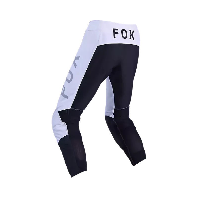 FOX Flexair Fracture Motorradhose in Schwarz-Weiß von hinten betrachtet