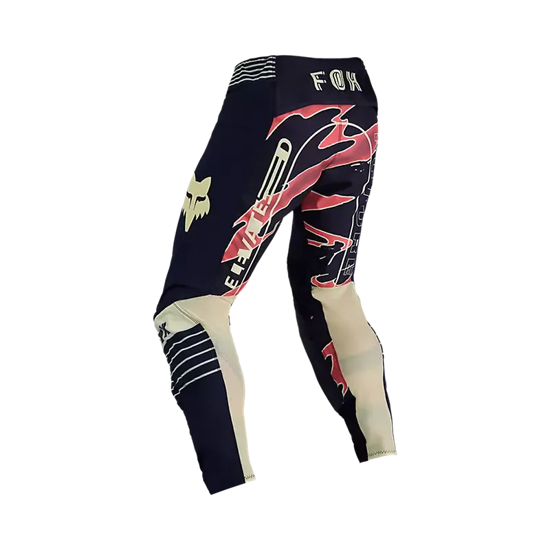 Rückansicht der Fox Flexair Inning Motocross-Hose mit grafischen Elementen und robusten Einsätzen.