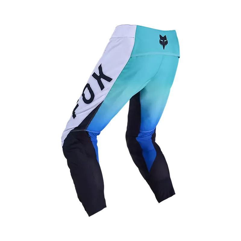 Rückansicht der Flexair Spire Hose von Fox Racing in Türkis, Schwarz und Weiß