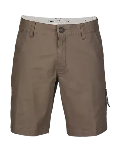 Fox Essex 3.0 Stretch-Chinoshorts in brauner Farbe, vorne abgebildet vor weißem Hintergrund.