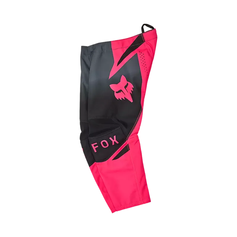 Motocross-Hose FOX Girls 180 Shield in Schwarz und Pink seitlich abgebildet