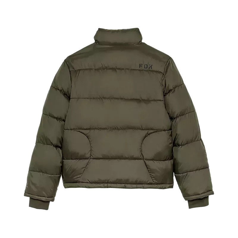 Olivgrüne Ridgeway Hi-Loft-Jacke aus Cordura® Ripstop von hinten betrachtet.