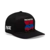 Honda Snapback Cap in Schwarz mit roter und blauer Racing-Stickerei sowie Fox-Logo an der Seite