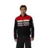 Honda Work Jacke mit rot-schwarz-weißem Design, großem Honda-Schriftzug und Logos auf Brust und Ärmeln