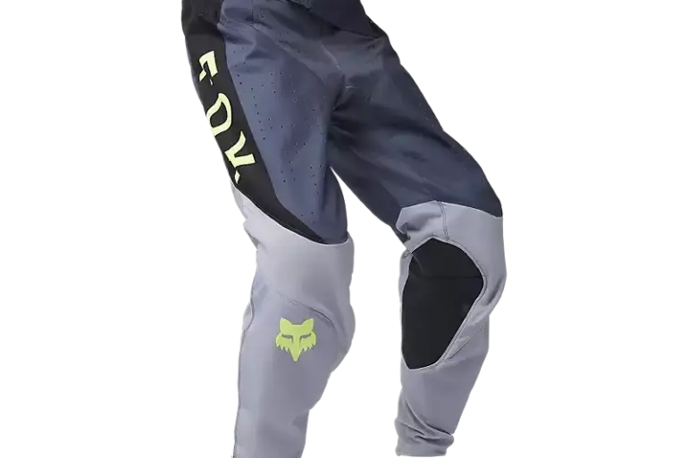 Fox 360 Divider MX-Hose aus Cordura® Ripstop mit Stretchzonen und Lederbesatz an den Knien in frontal-seitlicher Ansicht.