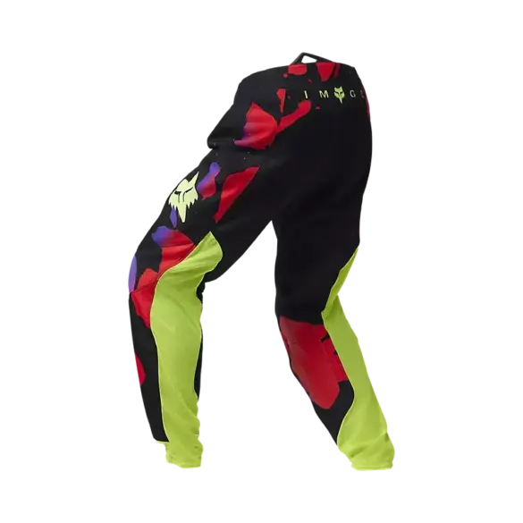 Fox 360 Throttle Motocross-Hose in schwarz-rot-gelb, Seitenansicht