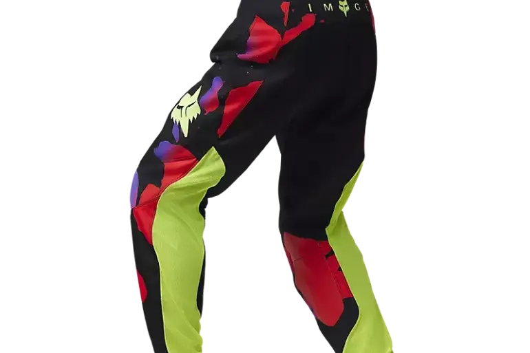 Fox 360 Throttle Motocross-Hose in schwarz-rot-gelb, Seitenansicht