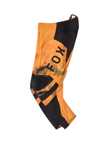 Gelb-schwarze Fox 180 Kairos Motocross-Hose für Jugendliche in seitlicher Ansicht.