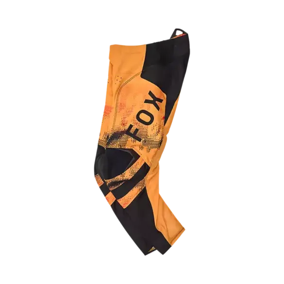 Gelb-schwarze Fox 180 Kairos Motocross-Hose für Jugendliche in seitlicher Ansicht.