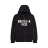 Schwarze Moto‑X Oversized Kapuzenjacke mit großem Logo-Print auf der Brust