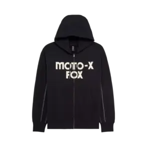 Schwarze Moto‑X Oversized Kapuzenjacke mit großem Logo-Print auf der Brust