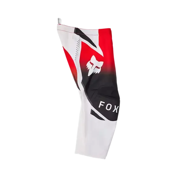 Motocross Kinderhose Fox 180 Shield in rot, schwarz und weiß aus robustem Material