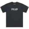 Kurzarm-T-Shirt Fade Out Black Heather in dunkler Melierung mit TLD Logo auf der Brust