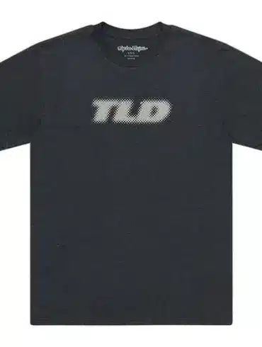 Kurzarm-T-Shirt Fade Out Black Heather in dunkler Melierung mit TLD Logo auf der Brust