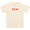 Vintage-Weiß T-Shirt mit rotem TLD Fade-Out-Logo auf der Brust