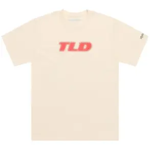 Vintage-Weiß T-Shirt mit rotem TLD Fade-Out-Logo auf der Brust