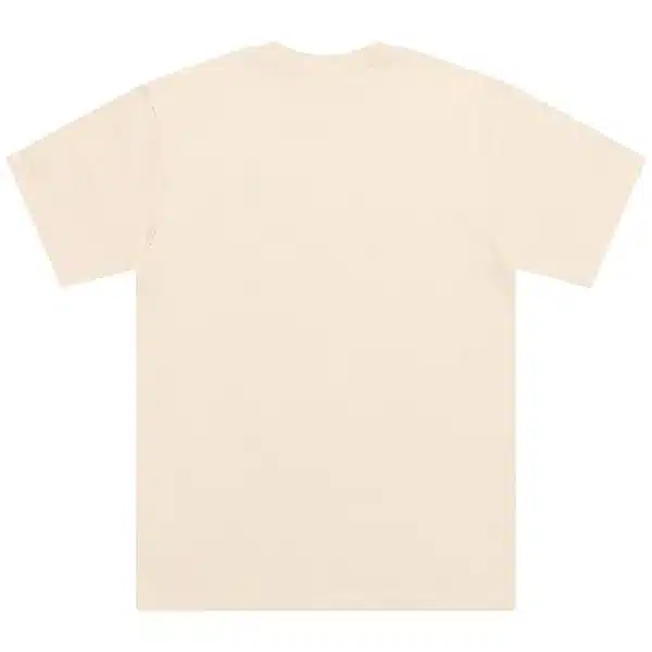 Kurzarm-T-Shirt in Vintage Weiß, Rückansicht, schlichtes Design ohne Aufdruck