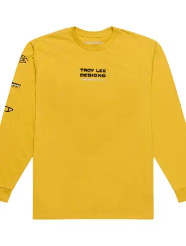 Gelbes Langarmshirt Troy Lee Designs Factory Golden, Motorsport-inspiriert