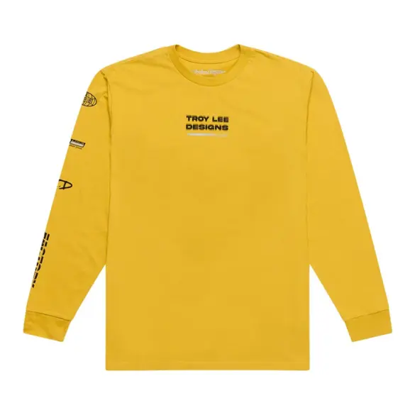 Gelbes Langarmshirt Troy Lee Designs Factory Golden, Motorsport-inspiriert