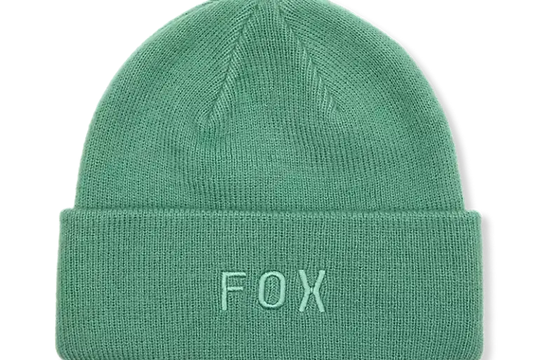 Tannengrüne Fox Beanie mit gesticktem FOX-Schriftzug auf der Vorderseite.