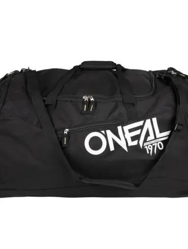 O'Neal TX-8000 Ausrüstungstasche in Schwarz, frontal mit sichtbarem Logo und Reißverschlüssen