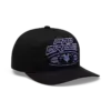Schwarze Pro Circuit Snapback Cap mit gebogenem Schirm und markanter 3D-Stickerei auf der Vorderseite