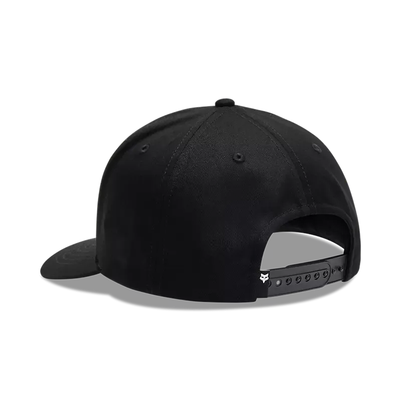 Schwarzes Snapback-Cap aus Twill mit verstellbarem Verschluss, Rückansicht