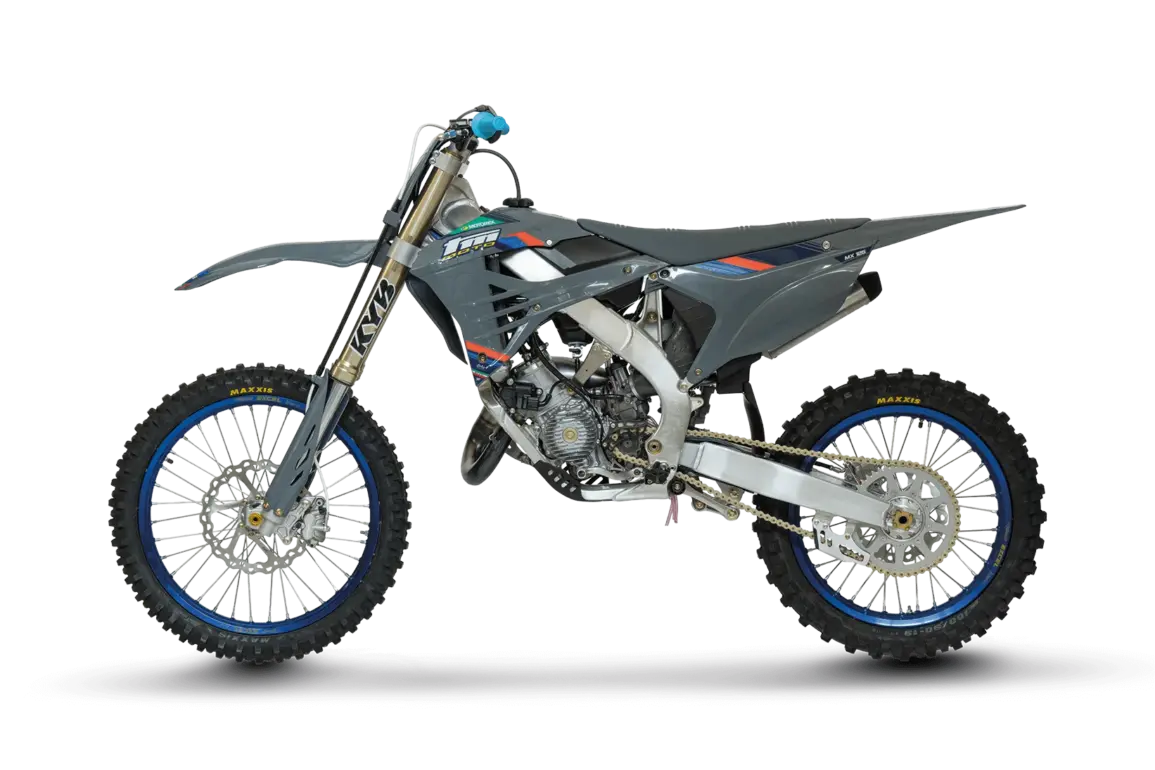 TM MX 125 ES 2T 2026 Motocross-Motorrad in Seitenansicht