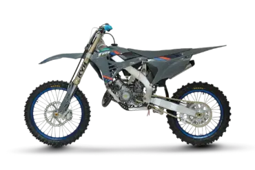 TM MX 125 ES 2T 2026 Motocross-Motorrad in Seitenansicht