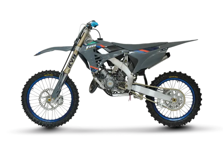 TM MX 125 ES 2T 2026 Motocross-Motorrad in Seitenansicht