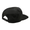 Schwarzes Unstructured Snapback Cap von hinten mit verstellbarem Verschluss.