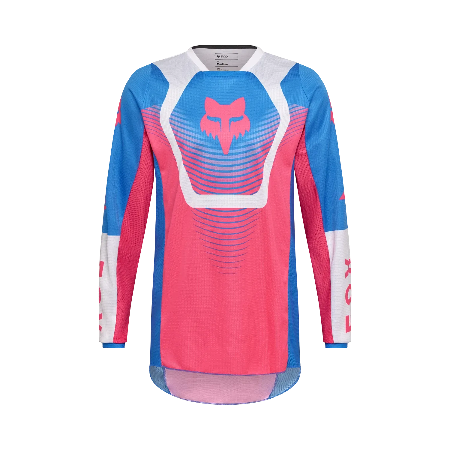 FOX 180 Collect Jersey in Pink und Blau mit langem Arm und Mesh-Panels