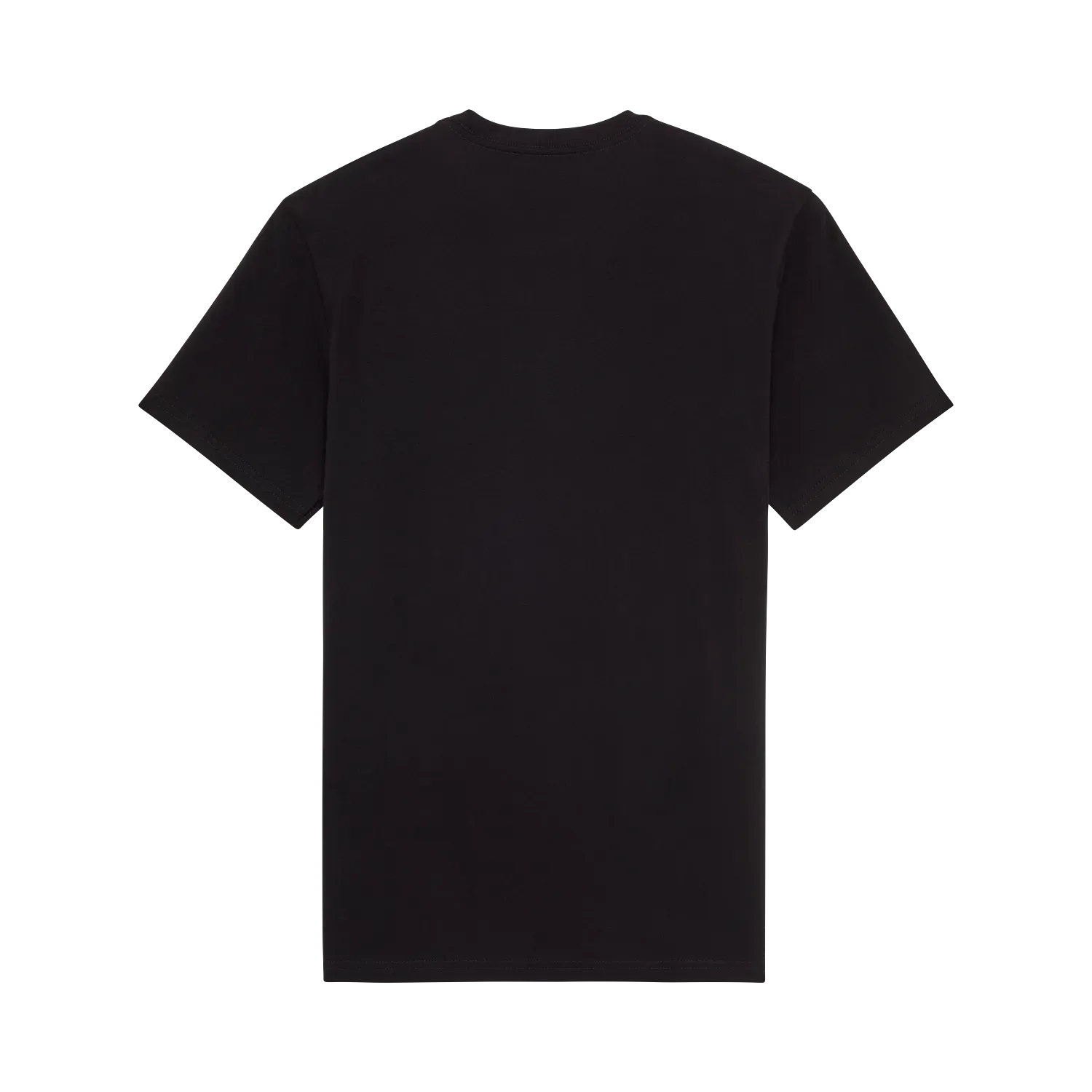 Rückseite eines schwarzen Fox Banner Premium T-Shirts, fotografiert auf schwarzem Hintergrund